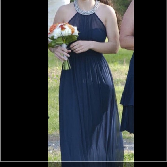 Navy Blue prom dress - Picture 1 of 4