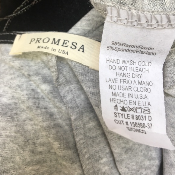 Light Grey Midi vneck asymmetrical dress - Picture 3 of 3