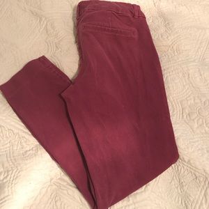 Maroon pixie pants