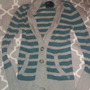 American Eagle Striped button up cardigan