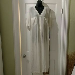 Eileen Fisher Project Long Silk Button Down