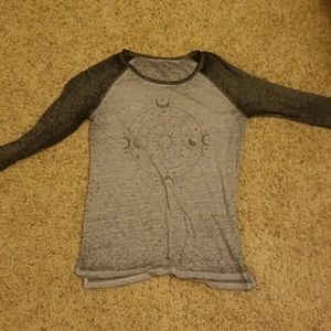 Sun moon astrological signs baseball tee