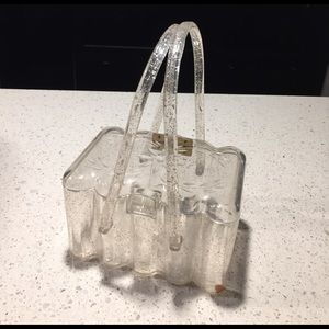 Vintage clear Lucite bag.