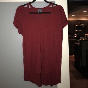 Anthropologie Red shirt