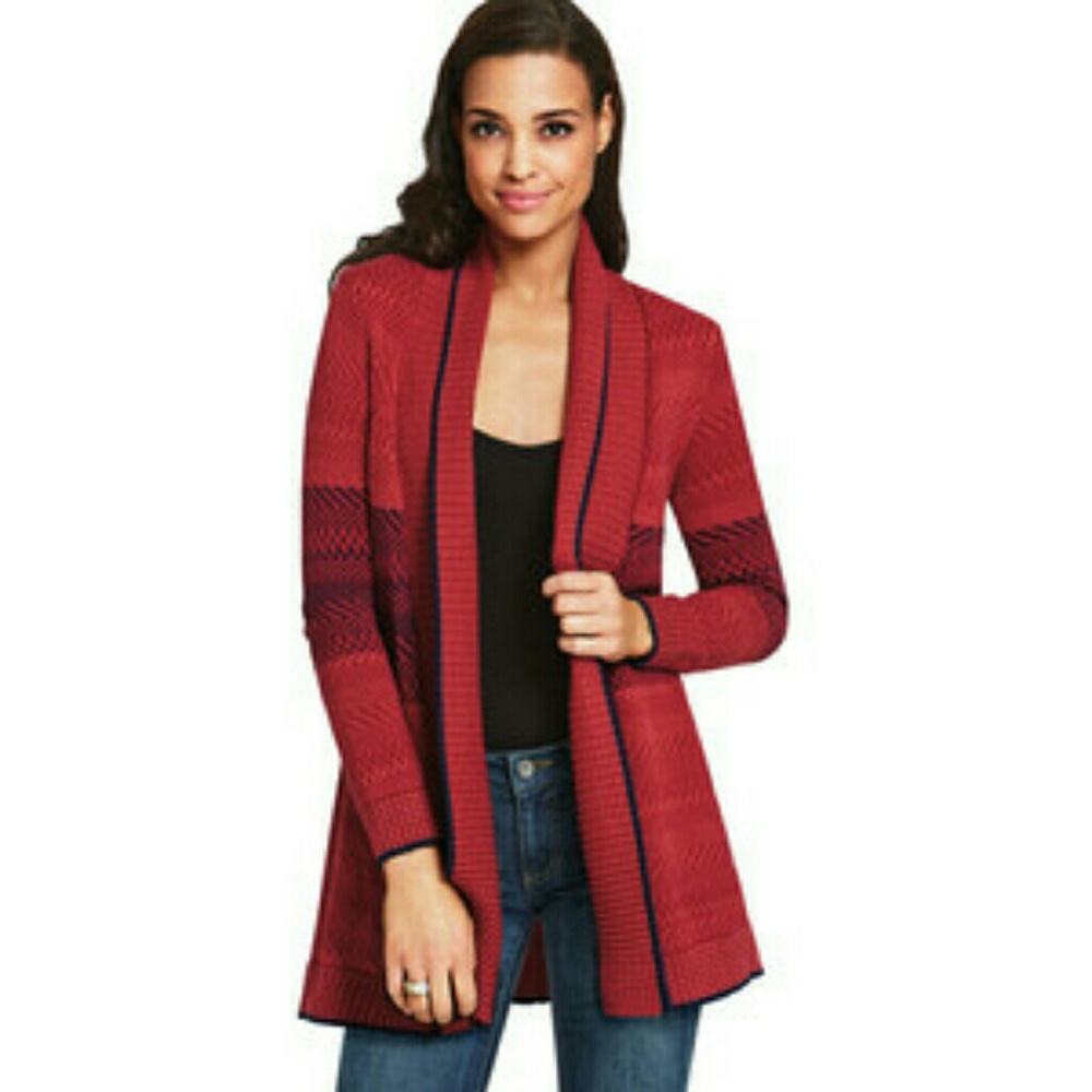 CAbi red joy cardigan S