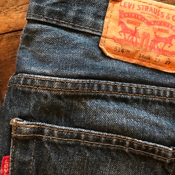 Levi's 514 Straight Fit Jeans Zip Fly Dark Wash - Picture 4 of 7