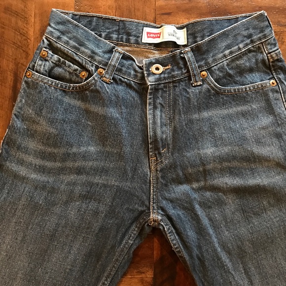 Levi's 514 Straight Fit Jeans Zip Fly Dark Wash - Picture 5 of 7