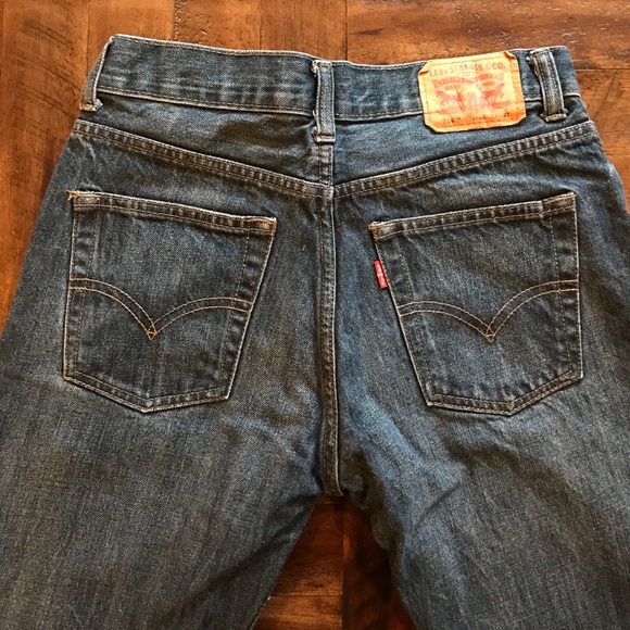 Levi's 514 Straight Fit Jeans Zip Fly Dark Wash - Picture 3 of 7