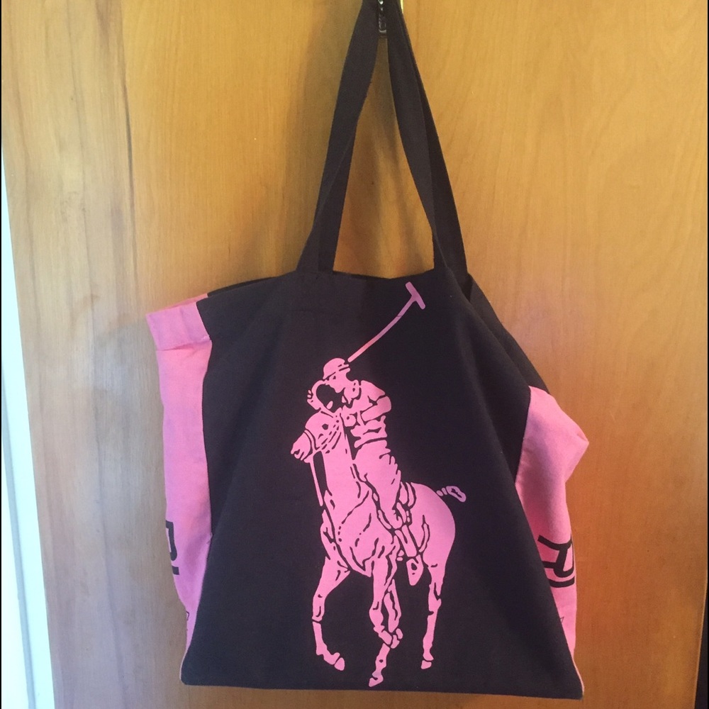 Pink and Black tote bag
