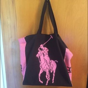Pink and Black tote bag