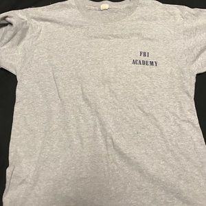 Grey FBI Academy T Shirt