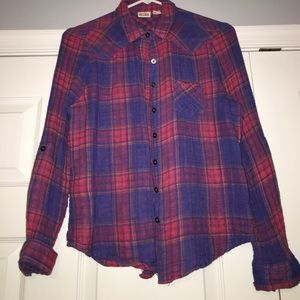 red and blue flannel