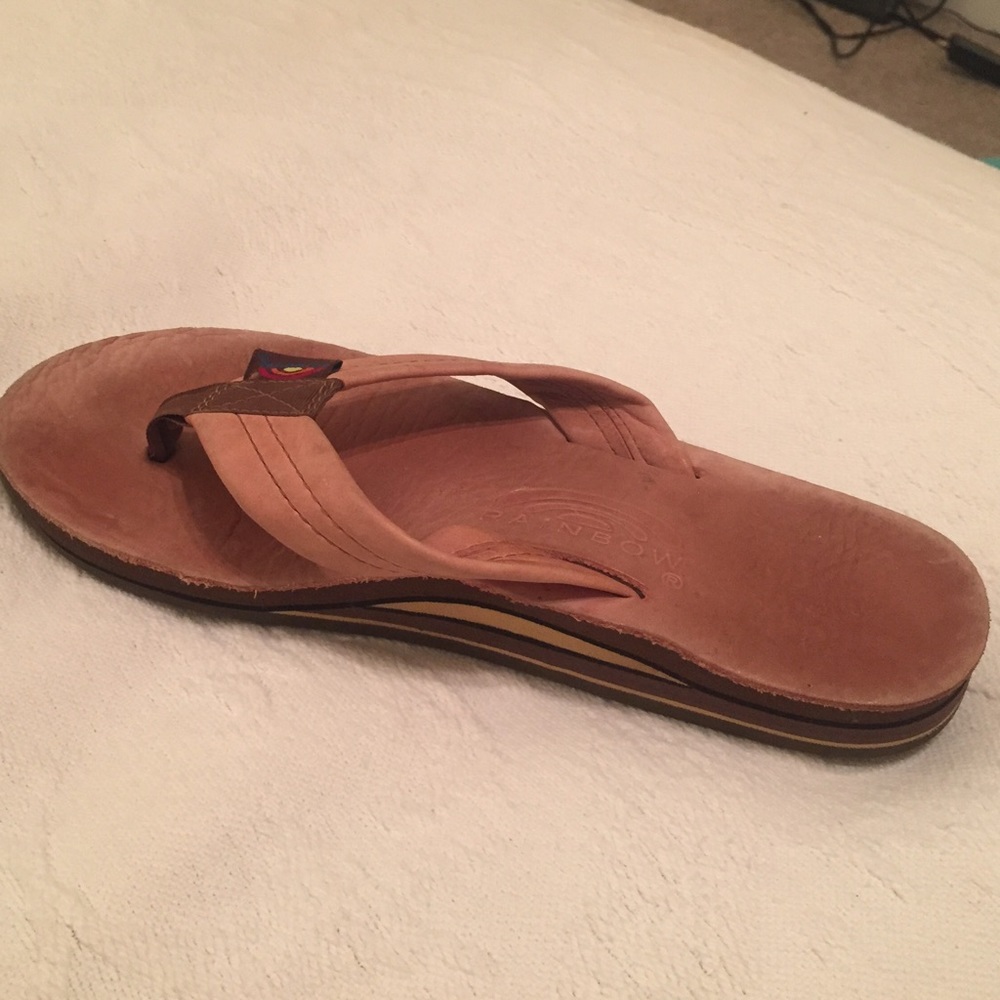 Pink Rainbow Leather Sandals
