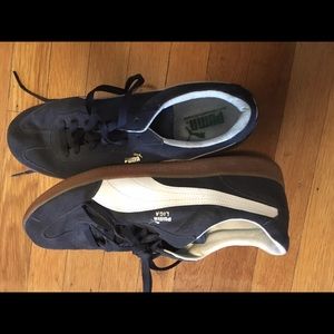 Navy suede Puma Liga men's shoes