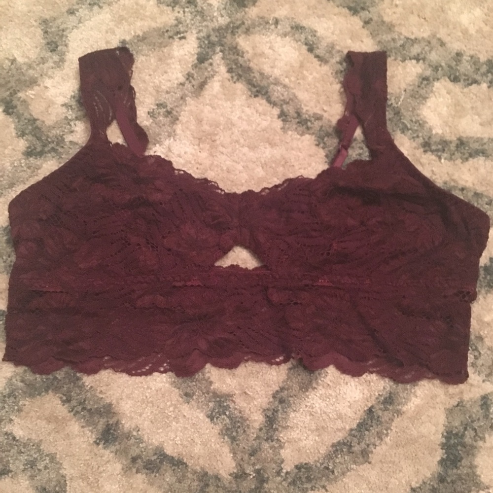 AERIE Burgundy Lace Bralette