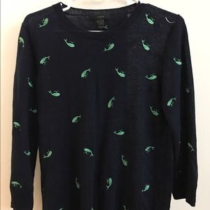 Jcrew whale sweater size L