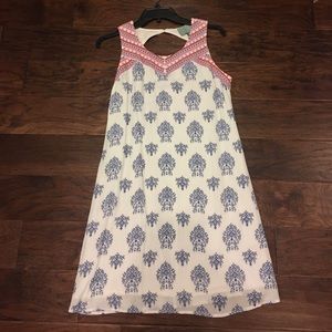 Skies are Blue Floral Embroidered Drs Sz S
