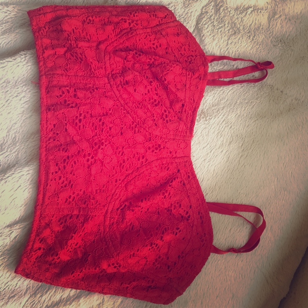 Laced bandeau top