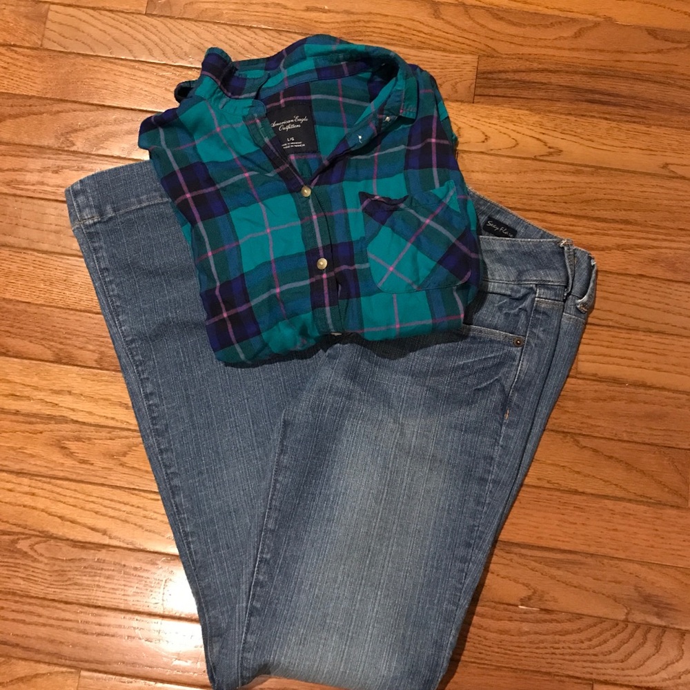 American Eagle Plaid Flannel