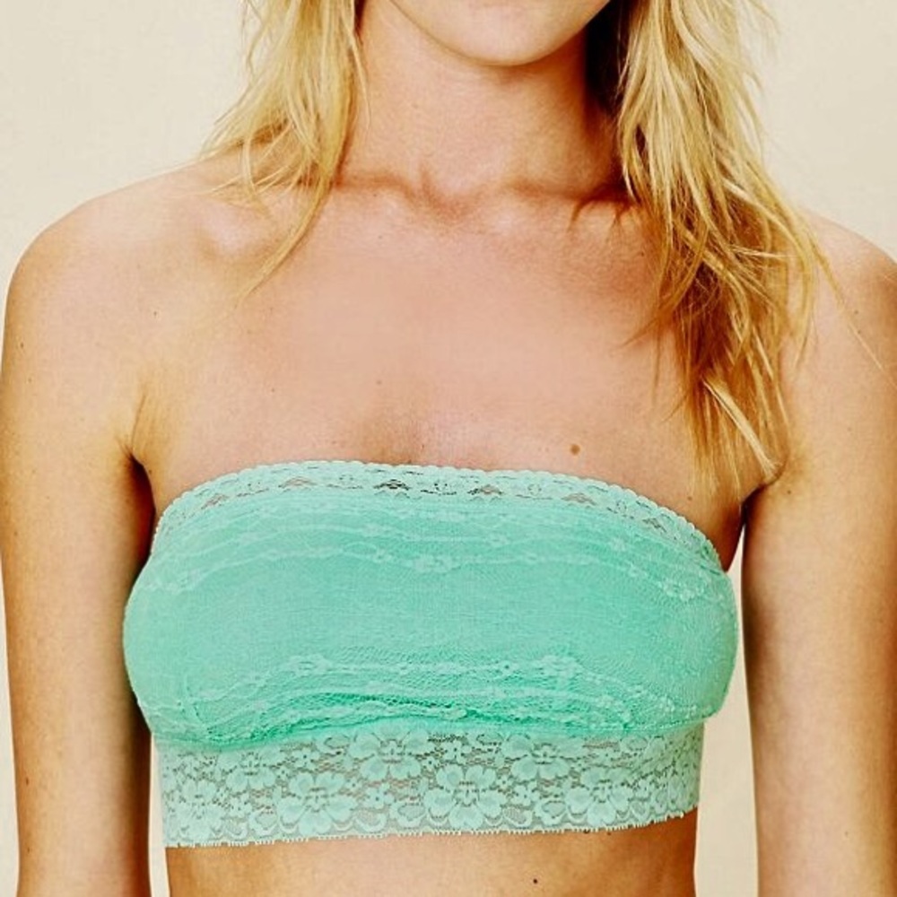 Free People Tropical Green Lace Bandeau