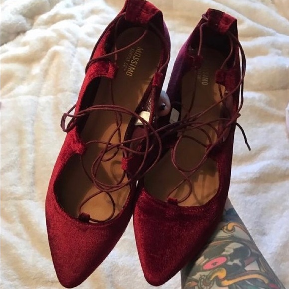 Mossimo Supply Co. Shoes - Velvet Lace Up Flats