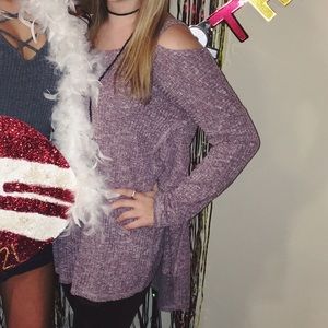 cold shoulder sweater