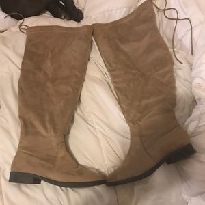 Wide calf over the knee boots