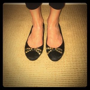 Neiman Marcus Studded Ballet Flats