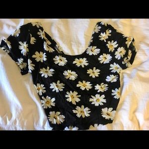 Daisy crop top with open back