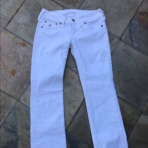 True Religion Low Rise Woman's Jeans 28 White