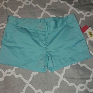 Teal shorts