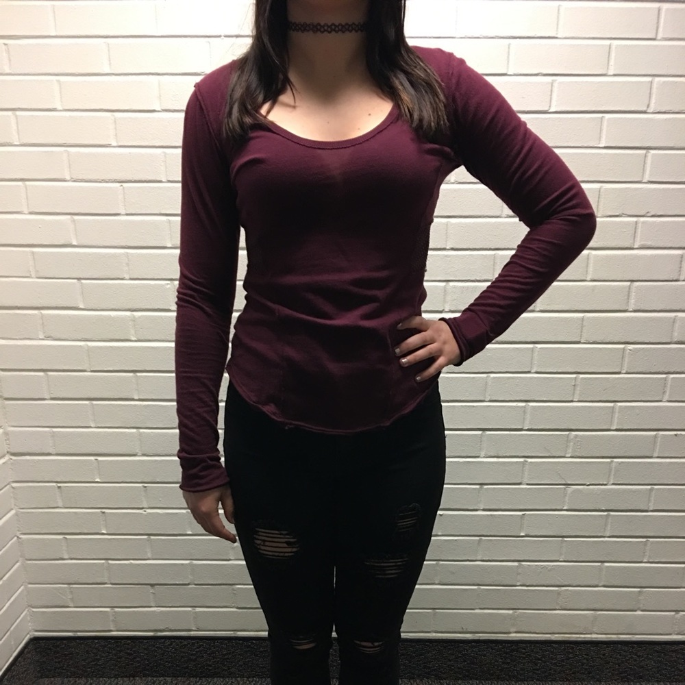 Plum colored free people long sleeve