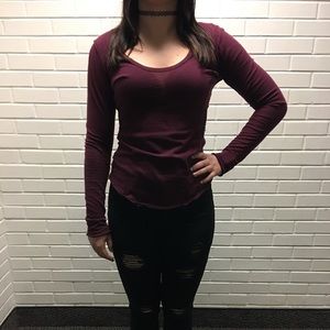Plum colored free people long sleeve