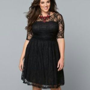 Kiyonna Lace Luna Dress - Black