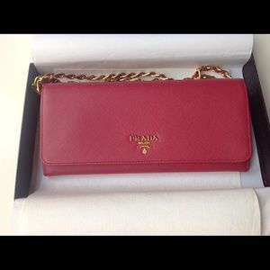Prada Saffiano Chain Wallet