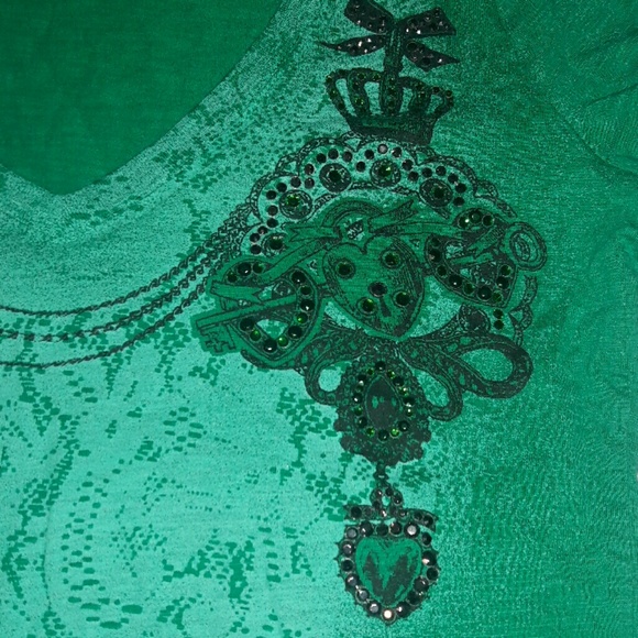 Express Green embellished shirt - Picture 3 of 4
