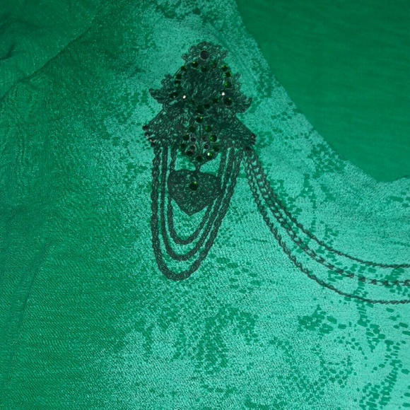 Express Green embellished shirt - Picture 4 of 4