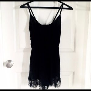 Black lace romper