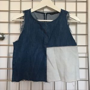 Zara denim top