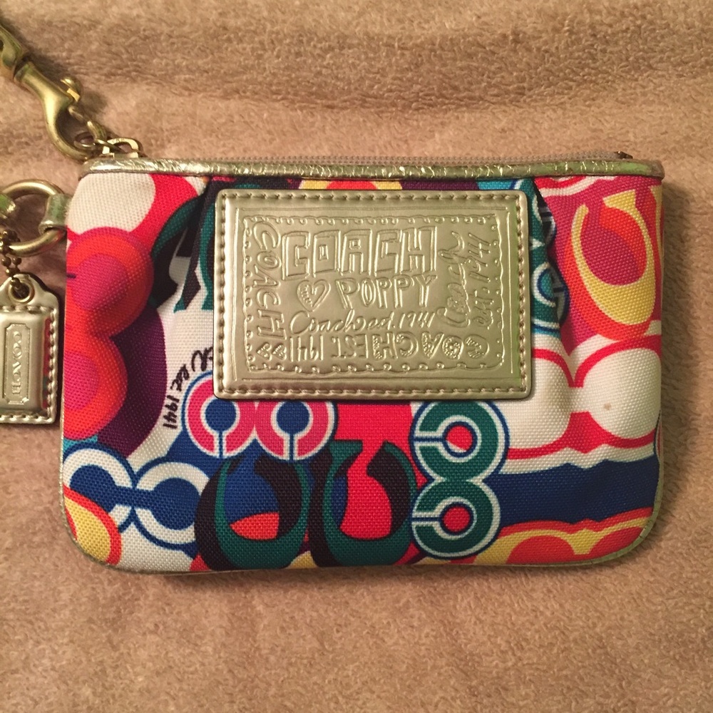 Coach POPPY Colorful Wristlet