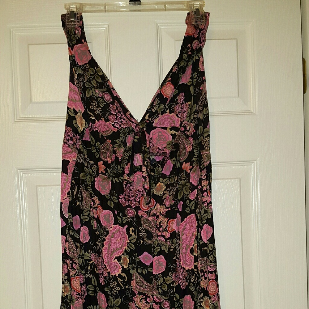Halter top floral dress