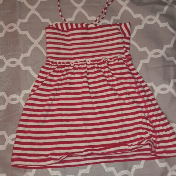 American Eagle Pink and white striped top - Picture 2 of 3