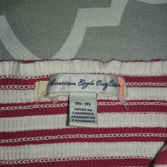 American Eagle Pink and white striped top - Picture 3 of 3