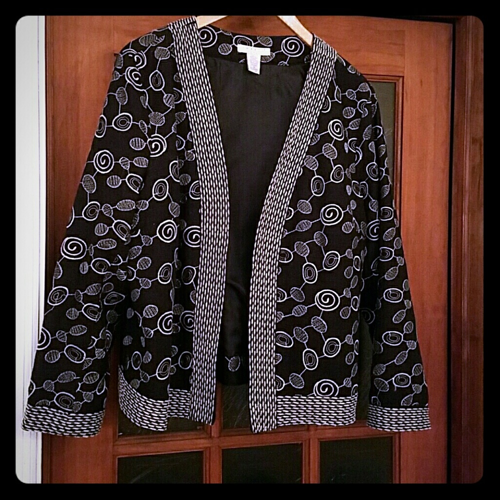 Black and white printed jacket