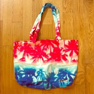 VS Pink Tropical Americana red white blue Tote bag