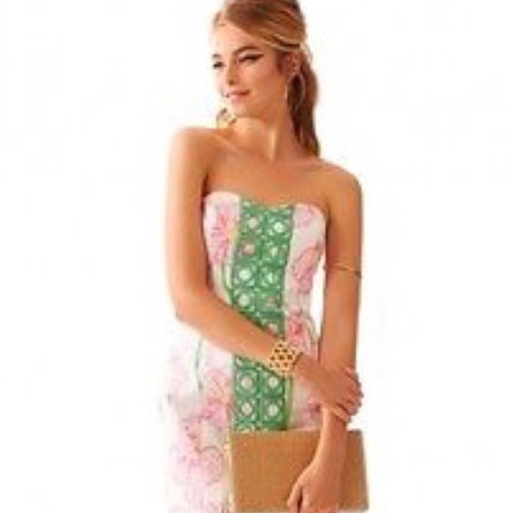Lilly Pulitzer White Strapless Dress