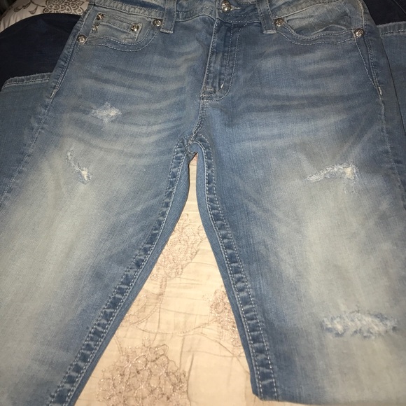 NWOT Miss Me Silver Stitch Boyfriend Jeans – Size 29 (Stretch) - Picture 7 of 9