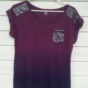 A.N.A. Purple Ombre Top Size Large