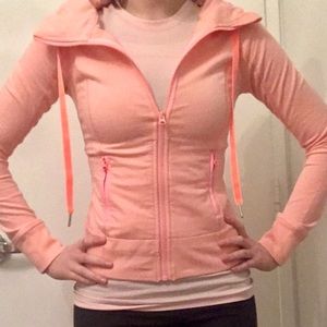 Lululemon Peach Coral Zip Up Hoodie / Jacket Sz 4