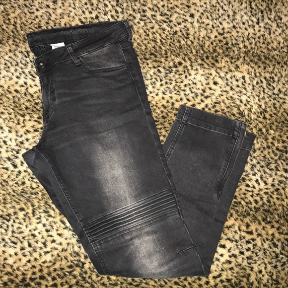 H&M Denim - H&M - BIKER JEANS - BLACK - SZ 30